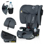 Scaun auto pliabil, Lionelo, Nelly, i-Size, 76- 150 cm, Tetiera reglabila in 15 pozitii, Spatar reglabil in 4 pozitii, Sisteme de fixare Isofix si Top Tether, Sezut lat si confortabil, Conform cu ECE R129, Gri BYNLO-NELLY_I-SIZE_GREY_GRAPHITE