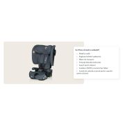 Scaun auto pliabil, Lionelo, Nelly, i-Size, 76- 150 cm, Tetiera reglabila in 15 pozitii, Spatar reglabil in 4 pozitii, Sisteme de fixare Isofix si Top Tether, Sezut lat si confortabil, Conform cu ECE R129, Gri BYNLO-NELLY_I-SIZE_GREY_GRAPHITE