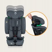 Scaun auto pliabil, Lionelo, Nelly, i-Size, 76- 150 cm, Tetiera reglabila in 15 pozitii, Spatar reglabil in 4 pozitii, Sisteme de fixare Isofix si Top Tether, Sezut lat si confortabil, Conform cu ECE R129, Gri BYNLO-NELLY_I-SIZE_GREY_GRAPHITE