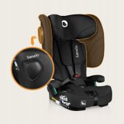 Scaun auto pliabil, Lionelo, Nelly, i-Size, 76- 150 cm, Tetiera reglabila in 15 pozitii, Spatar reglabil in 4 pozitii, Sisteme de fixare Isofix si Top Tether, Sezut lat si confortabil, Conform cu ECE R129, Negru BYNLO-NELLY_I-SIZE_BLACK_CARBON