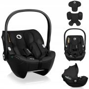 Scoica auto, Lionelo, Moxie, i-Size, 40-87 cm, Tetiera reglabila, intarita cu spuma de memorie, Carcasa ventilata, Din bambus, Protectie avansata, Conform cu R129, Negru BYNLO-MOXIE_I-SIZE_BLACK_CARBON