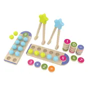 Joc din lemn - numara si potriveste