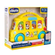 Jucarie bilingva interactiva Chicco autobuzul scolar, italiana-engleza, 9-36luni CHC1129700-1