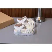 Sandale ivoire elegante fetite – cu flori 3d si talpa flexibila md2025su47-1-c