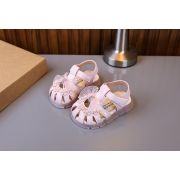 Sandale roz elegante pentru fetite – cu floricele si fundita mb2025su44-2-de10