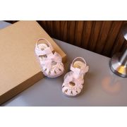 Sandale roz elegante pentru fetite – cu floricele si fundita mb2025su44-2-de10