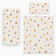 Lenjerie in 3 piese Forest pentru pat copii 2-6 ani compatibila cu saltea 130x60cm