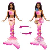 BARBIE PAPUSA SIRENA CU PAR BRUNET SI COADA ROZ VIVMTJDM73