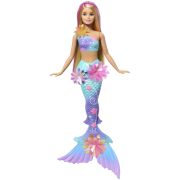 BARBIE PAPUSA SIRENA FLOARE MAGICA CU PAR BLOND SI COADA ALBASTRA VIVMTJDM72