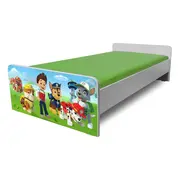 Pat de Copii Economic Patrula Catelusilor pentru copii cu varste de 2-8 ani, fara saltea inclusa- PC-P-ECO-PAW-70