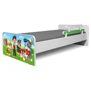 Pat Copii Economic Patrula Catelusilor 2-8 Ani Cu Saltea Si Paravan Incluse - Pc-p-mk-eco-paw-70-prv