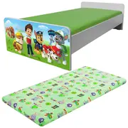 Pat Copii Economic Patrula Catelusilor 2-8 Ani Cu Saltea Si Paravan Incluse - Pc-p-mk-eco-paw-70-prv