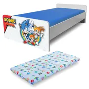 Pat Copii Economic Sonic 2-8 Ani Cu Saltea cu lana SafeNest Pc-p-mk-eco-son-70
