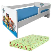 Pat Copii Paw Patrol Blue P1l 2-12 Ani Cu Paravane Detasabile + Saltea Lux - Pc-p-lux-paw-blu-p1l-80