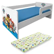 Pat pentru Copii Paw Patrol Blue P1L 2-8 Ani + Saltea SafeNest Cu Lana Pc-p-mk-paw-bl-p1l-70