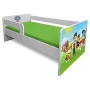 Patut 2-6 Ani Paw Patrol P1L Cu Paravane Detasabile + Saltea cu lana SafeNest 130x60x6 cm Pc-p-mk-paw-p1l-60