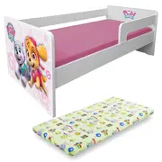 Pat pentru Fetite Paw Patrol P1L Pink 2-8 Ani + Saltea cu lana SafeNest Pc-p-mk-paw-pink-p1l-70