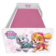Pat pentru fete 2-8 Ani Paw Patrol P1L Pink + Saltea SmartNest 140x70x12 Pc-p-lux-paw-pink-p1l-70