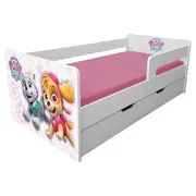 Pat Fetite 2-12 Ani Paw Patrol Pink P1L Cu Sertar, Saltea Light Pc-p-bas-paw-pink-p1l-srt-80