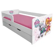 Pat Paw Patrol Pink P1L pentru fete 2-12 Ani Cu Sertar si Saltea cu lana SafeNest Pc-p-mk-paw-pink-p1l-srt-80
