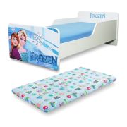 Pat Start Frozen pentru fete 2-12 ani, cu saltea 160x80 cu lana  PC-P-MOK-FRZ-80