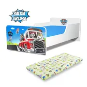 Pat copii Start Paw Patrol 2 varianta de 2-8 ani cu saltea cu lana 140x70 inclusa- PC-P-MOK-PAW2-70