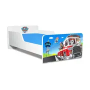 Pat copii Start Paw Patrol 2 varianta de 2-8 ani cu saltea cu lana 140x70 inclusa- PC-P-MOK-PAW2-70