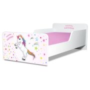 Pat pentru Fete 2-12 ani Start Unicorn cu sertar si saltea 160x80cm inclusa  - PC-P-MK-UNC-SRT-80
