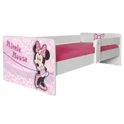 Patut Fetite 2-8 ani Minnie P1 Cu Protectie Detasabila, fara saltea- Pc-p-srt-min-p1-70