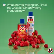 Sampon si balsam de par 2 in 1 Chicco POP cu aroma de bomboane cu capsuni, formula vegana, pentru copii si adolescenti 250 ml CHC12372-9