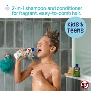 Sampon si balsam de par 2 in 1 Chicco POP cu aroma de pepene rosu, formula vegana, pentru copii si adolescenti, 250 ml CHC12373-9