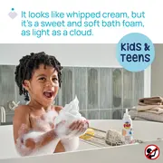 Sampon si gel de dus Chicco POP, tip spuma cu aroma de prajitura cu vanilie, formula vegana, pentru copii si adolescenti, 200 ml CHC12369-9