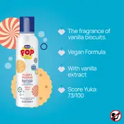 Sampon si gel de dus Chicco POP, tip spuma cu aroma de prajitura cu vanilie, formula vegana, pentru copii si adolescenti, 200 ml CHC12369-9