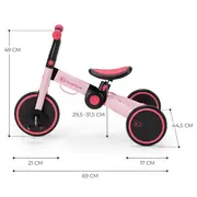 BICICLETA DE ECHILIBRU / TRICICLETA KINDERKRAFT 4TRIKE, CANDY PINK VIVKR4TRI00PNK000