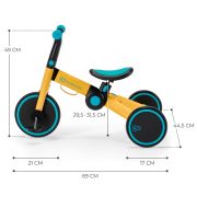 BICICLETA DE ECHILIBRU / TRICICLETA KINDERKRAFT 4TRIKE, PRIMROSE YELLOW VIVKR4TRI00YEL0000