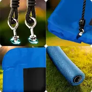 Leagan tip cuib pentru copii, dreptunghiular xxl, 110 x 70 cm, 150 kg, neo-sport 110500, albastru edeedi110500