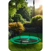 Leagan tip cuib pentru copii xxl, 100 cm, 150 kg, neo-sport 1081, verde edeedi1081l