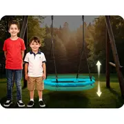 Leagan tip cuib pentru copii xxl, 100 cm, 150 kg, neo-sport 1082, turcoaz edeedi1082