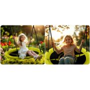 Leagan tip cuib pentru copii xxl, 100 cm, 150 kg, neo-sport 1083, galben edeedi1083