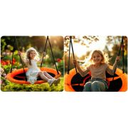 Leagan tip cuib pentru copii xxl, 100 cm, 150 kg, neo-sport 1084, portocaliu edeedi1084