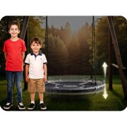 Leagan tip cuib pentru copii xxl, 100 cm, 150 kg, neo-sport 110301, gri edeedi110301