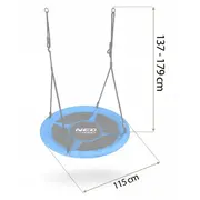 Leagan tip cuib pentru copii xxl, 110 cm, 150 kg, neo-sport 1051, albastru edeedi1051