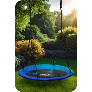Leagan tip cuib pentru copii xxl, 120 cm, 150 kg, neo-sport 1061, albastru edeedi1061