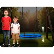 Leagan tip cuib pentru copii xxl, 120 cm, 150 kg, neo-sport 1061, albastru edeedi1061