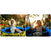 Leagan tip cuib pentru copii xxl, 120 cm, 150 kg, neo-sport 1061, albastru edeedi1061