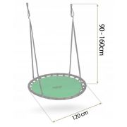 Leagan tip cuib pentru copii xxl, 120 cm, 150 kg, neo-sport 110222, verde edeedi110222