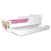 Pat Fetite Start Printese  recomandat 2-12 ani, varianta cu sertar - PC-P-SPM-PRN-80