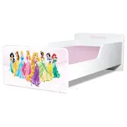 Pachet Promo Pat Fetite 2-8 ani Start Printese, cu saltea SmartNest 12 cm SmartNest cu lana si husa impermeabila - PC-PCH-PRO-STR-PRN-70