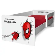 Patut Spiderman P1 Baieti 2-8 Ani Saltea SafeNest cu lana 140 x 70 Si Protectie Laterala Detasabila - Pc-p-mk-spdm-P1-70