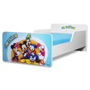 Pat Start Clubhouse Baieti 2-12 ani + saltea 160x80x12 cm SmartNest cu lana + husa impermeabila PC-PCH-PRO-STR-CHB-80